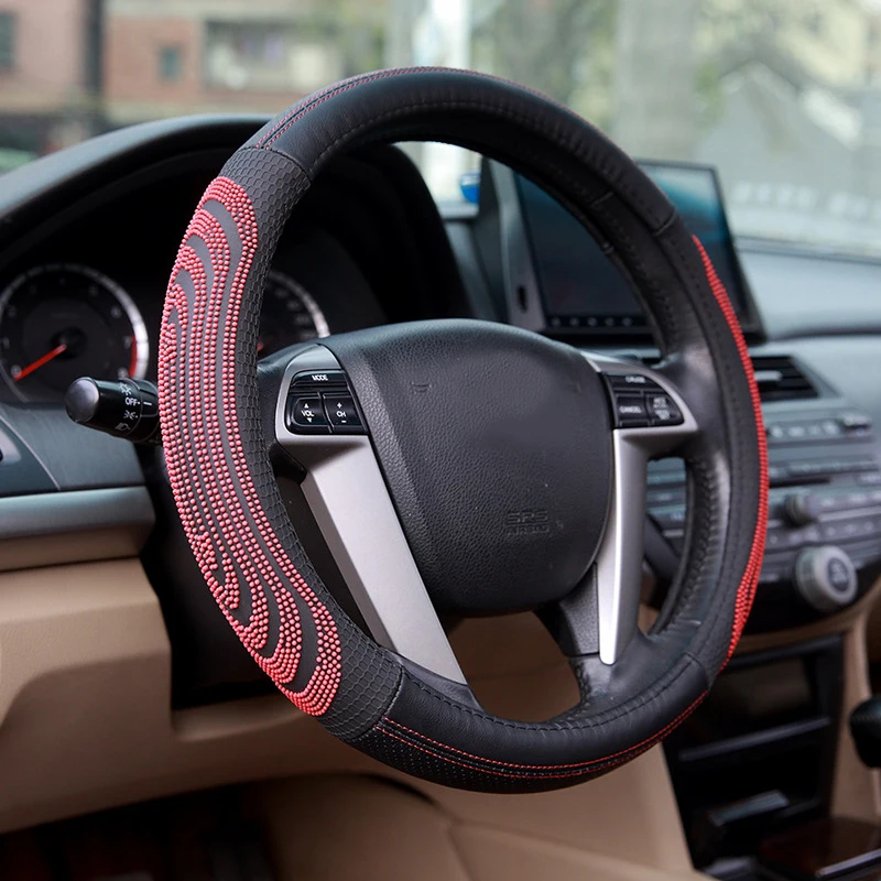 Superior Quality Luxury Genuine Leather Car Steering Wheel Cover Leather Universal