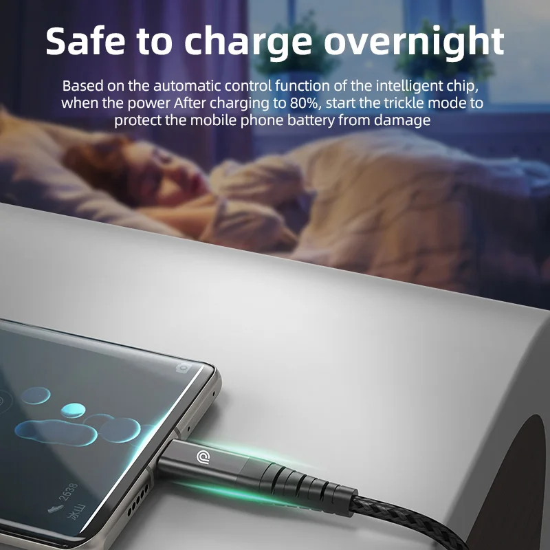 6A 66W Super Fast Charging USB A to USB C Cable 480MBPS  Mobile Phone Cable Charger For Oneplus 8 8pro 9 Pro Xiaomi 10