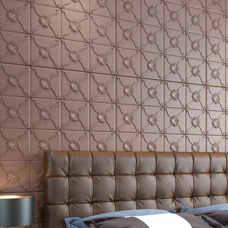 Peel and stick wall paper pegatinas de pared papel tapiz adesivo papel de parede 3d foam wallpaper for Living Room Decoration