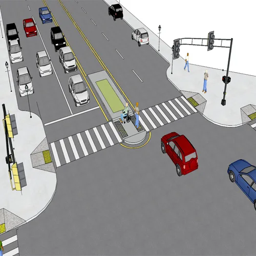 Pelican Zebra Crossing Solar Wireless Crosswalk Pedestrian Push Button LED Traffic Signal Light System