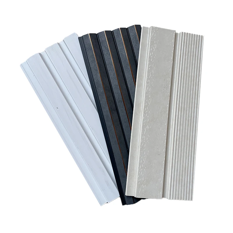 Composite  Cladding Wainscoting  Exterior Ps wooden Fluted Decorative Exterior Wall Panels
