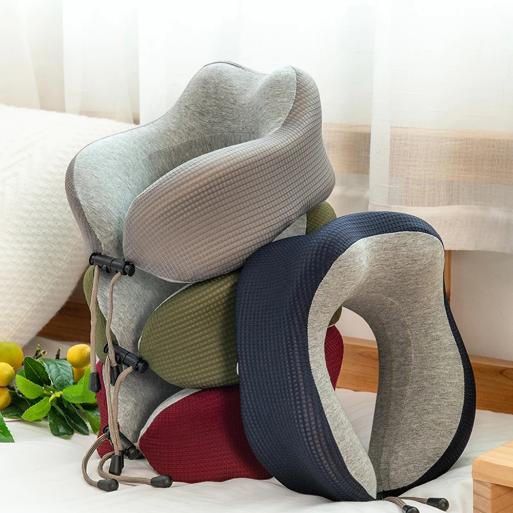 Wholesale Cheap Airplane Custom 3 In 1 U Shape Head Car Memory Foam Head Travel Neck Pillow Nap Pillow