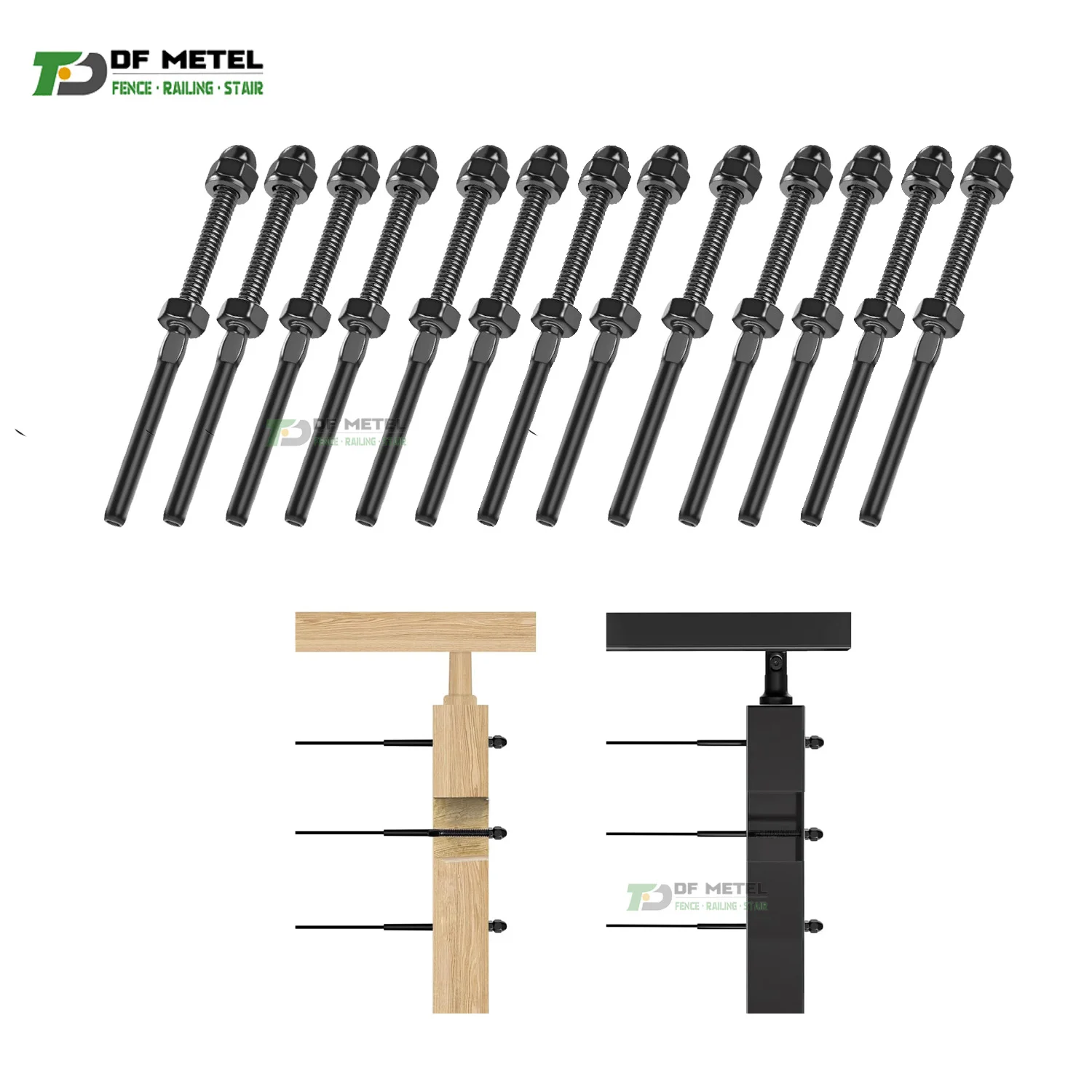 Зажимы для троса DF Резьбовые болты набор натяжителей лестничного кабеля