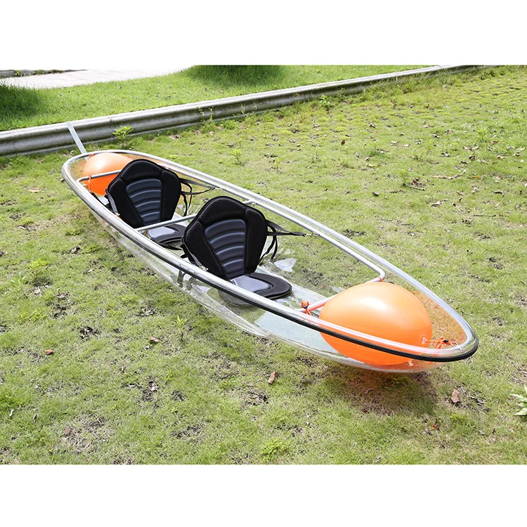 PVC/Hypalon fiberglass Rigid Inflatable boat transparent kayak with outboard engine