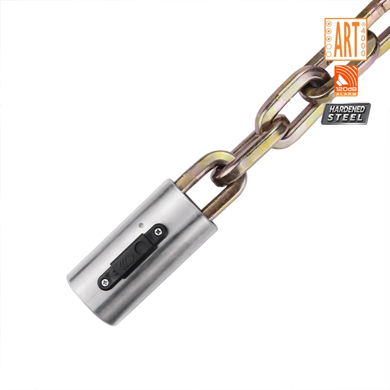 120Db Alarm Heavy Duty Waterproof Anti-theft Electronics Bicycle Chain Alarm Lock Suitable for Motorcycle Bike