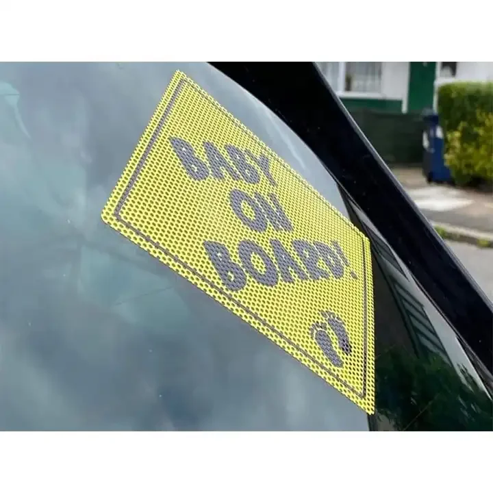 High Quality Perforated Vinyl Window Graphic One Way Vision Car Sticker