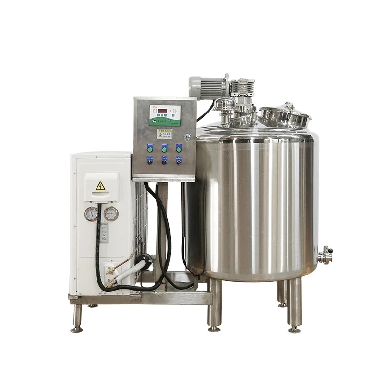 Stainless steel milk cooling mixing storage tank for Dairy products refrigeration