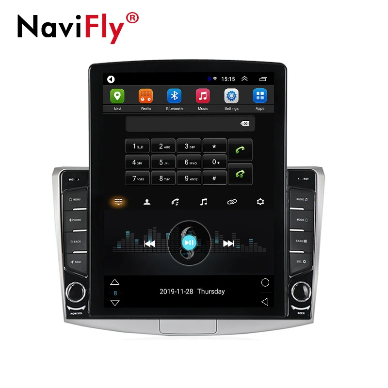 Navifly Android 9 Tesla экран 1 + 16g Автомобильный видеоплеер для VW Passat B6 B7 CC Magotan 2011-2014 GPS навигатор 2.5D