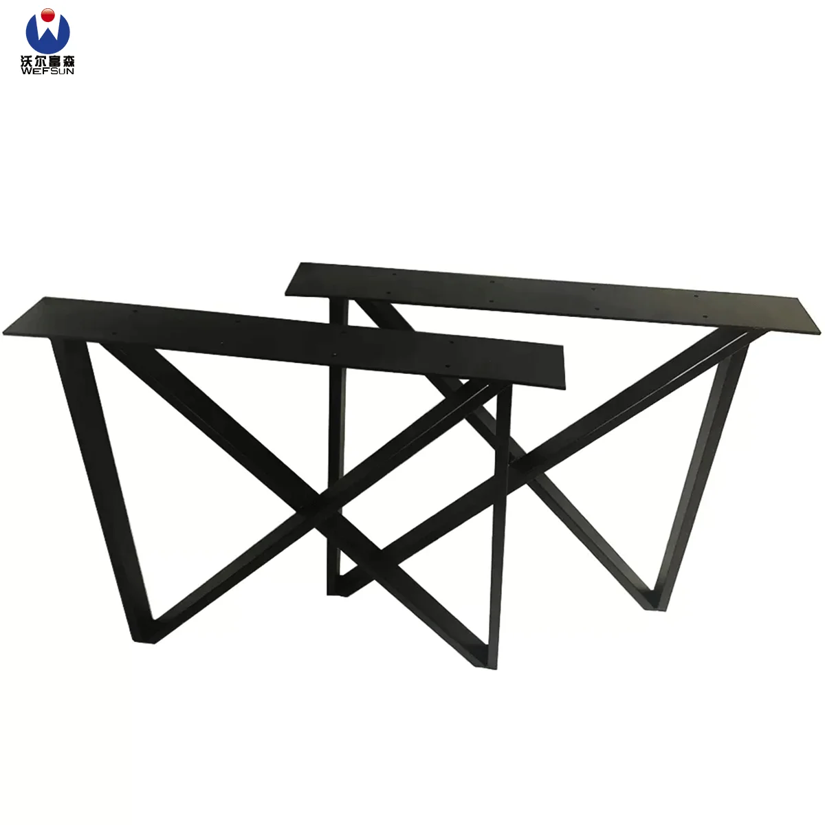 Coffee Industrial Cast Iron Restaurant Black Dinning Large Cross Frame Wrought Pedestal Dining Metal Table Base legs