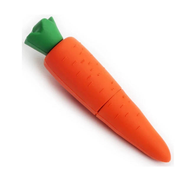 Wholesale Bulk PVC Carrot Design USB Memory Stick / Customized Soft Rubber Food Carrot USB Flash Drive
