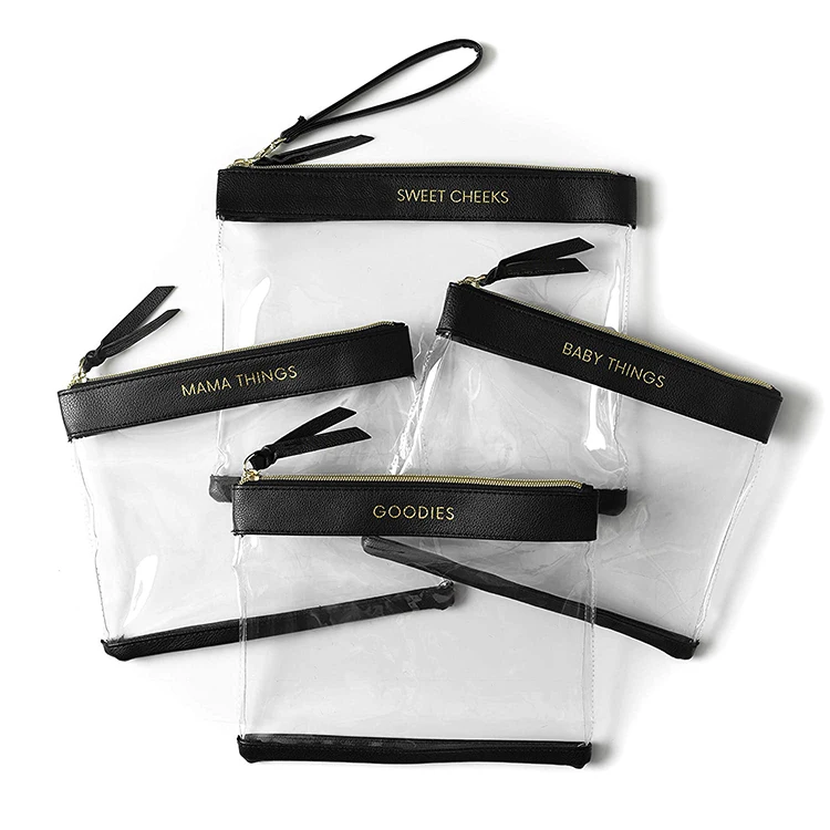 Large Reusable Diaper Wet Bag Clear PVC Baby Bag Insert Organizer