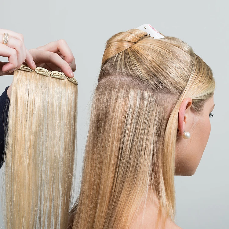 
Blue Forest Loose Wave Clip In Glowing Hair Extensions Weft 6a Human Hair Extension 100 Human Hair 