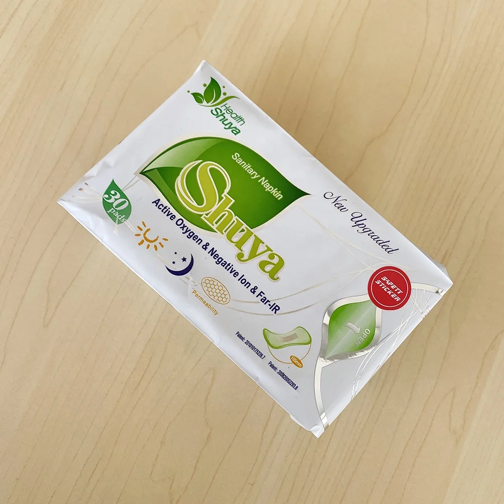Vietnam Hot Sell SHUYA Brand Bamboo Materials anion (hot for MLM sale) Negative Ion Sanitary Napkin