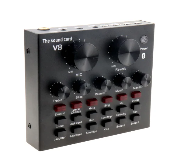 bm800  Microphone arm stand and  V8  Sound Card for home studio Live Webcast singing recoding