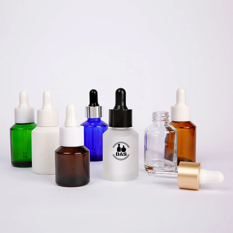 
Wholesale 30ml 60ml 1oz 2oz Amber Clear Frosted White Slope Shoulder Cosmetic Beard Serum Essential Oil Dropper Glass Bottle 