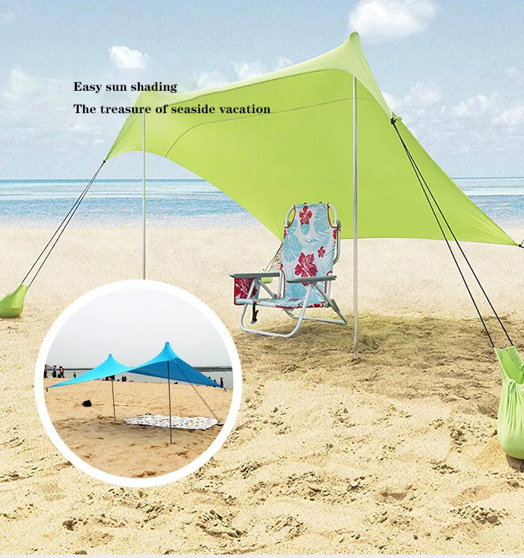Beach tent sunshade and sunscreen canopy awning canopy anti-ultraviolet outdoor camping tent fishing