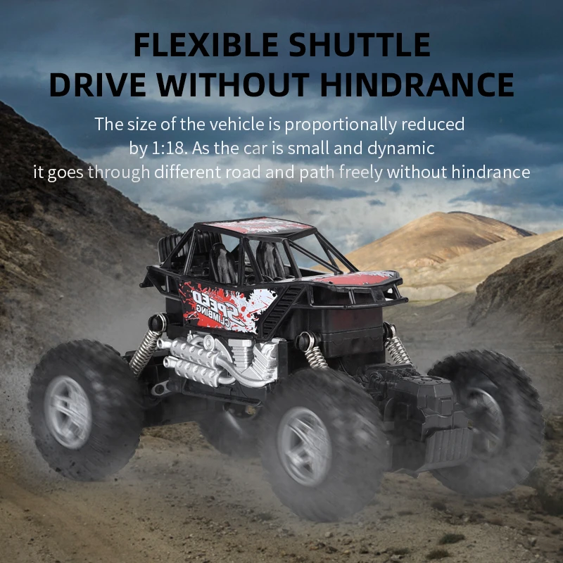 1:18 radio control car toy RC rock crawler 360 rotation off-road car toys