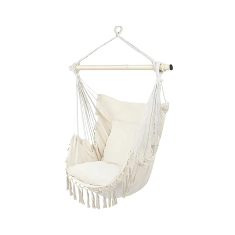 hot sale natural poly cotton rope macrame handmade hanging outdoor adult swing hammock hammock materials