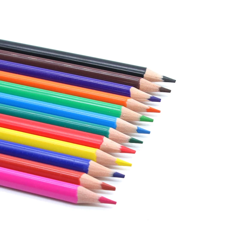 Yalong Custom Wholesale Pencils 12 Color Student Art Supplies Painting Colored Pencils For Children