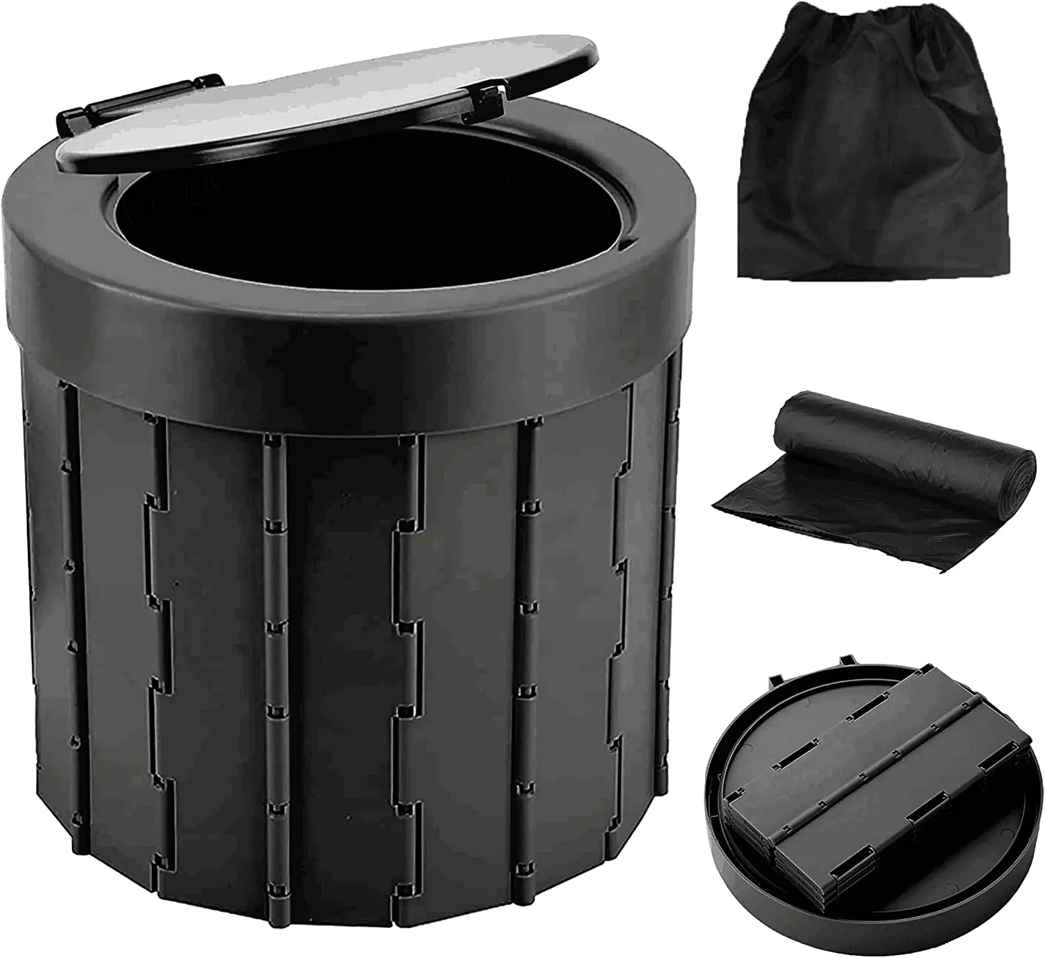 Outdoor Camping Washable Folding Portable Plastic Potty Folding Travel Toilets Camping Toilet For Camping