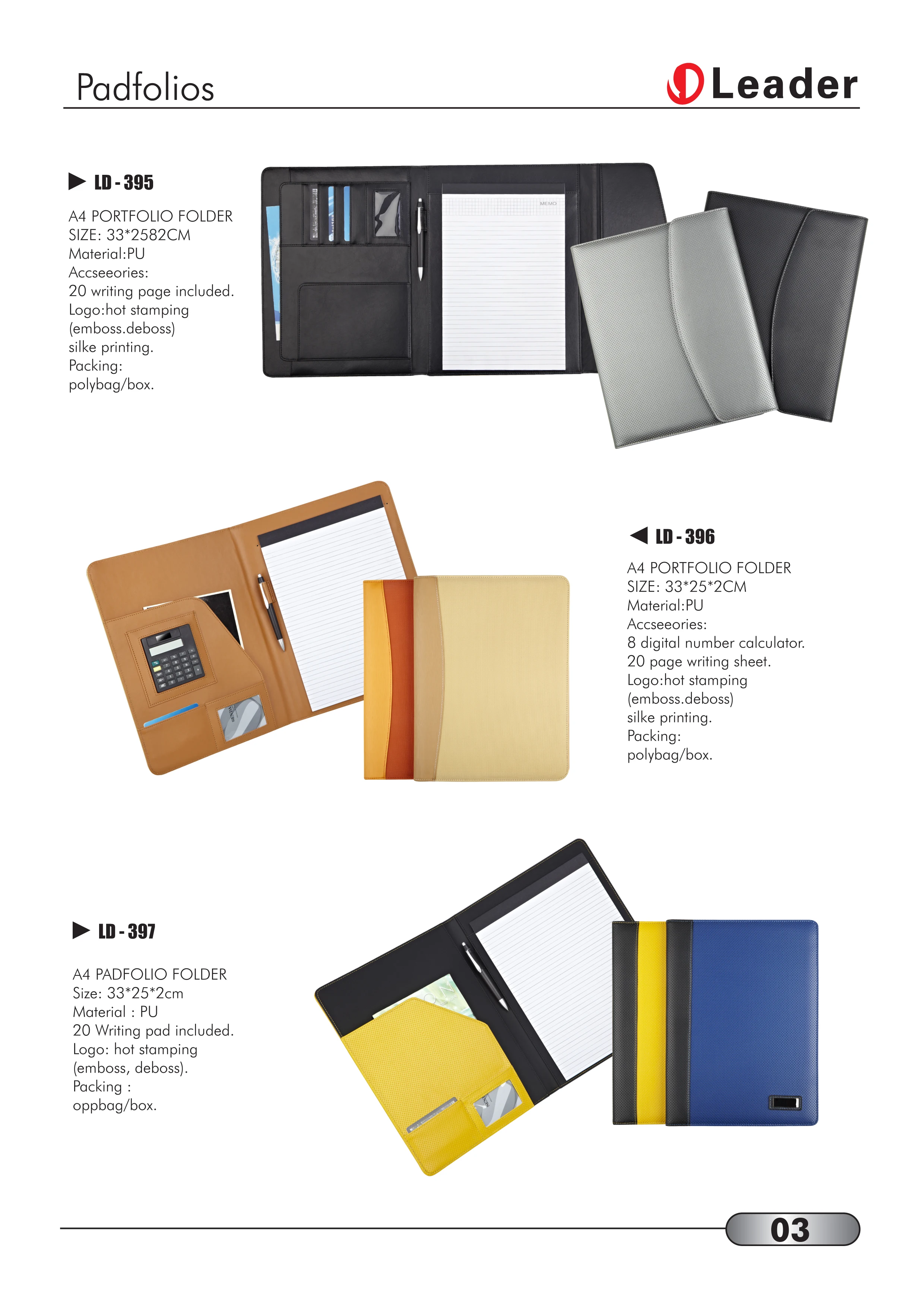 Business Stationery Briefcase Leather A4 For Documents Folder Portafolio With Calculator