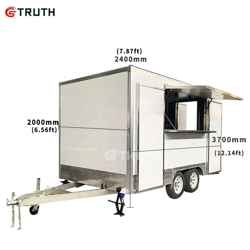 Deep Fryer Towable Coffee Street Hot Dog Snack Van Fully Equinped Food Trucks Ice Cream Trailer For Sale