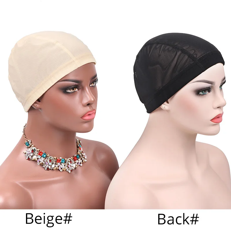 Mesh Wig Caps For Making Wigs Great Elastic Band Mesh Dome Cap Wholesale Mesh Weaving Cap Breathable Material Black Beige