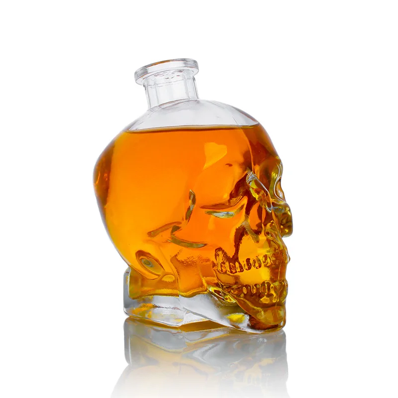 Skull Bone Glass Alcohol Whiskey Vodka Wine tequila hand-painted decanter set and wine Bottle Decanter