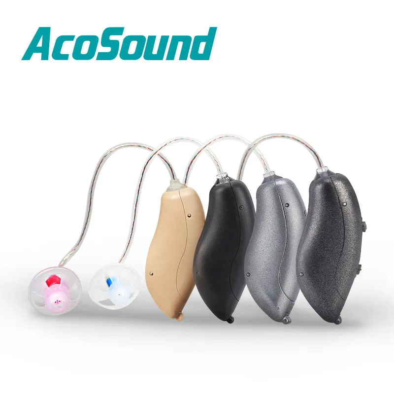 AcoSound Hearing Aids RIC Thin Tube Hearing Amplifier with Open Fit Ear Domes
