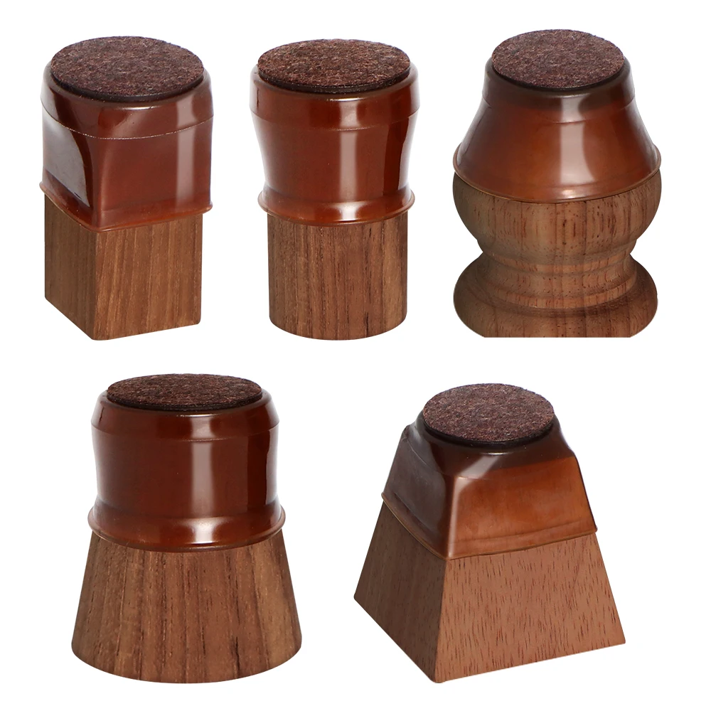 Коричневая силиконовая мебельная накладка на ножки стола и стула, защитная накладка на ножки стола с колпачками на ножки стула