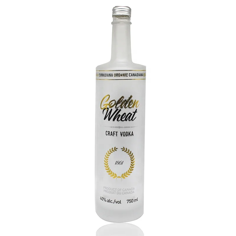 Factory direct sales frosted 700ml spirit vodka glass bottle for alcoholic beverages