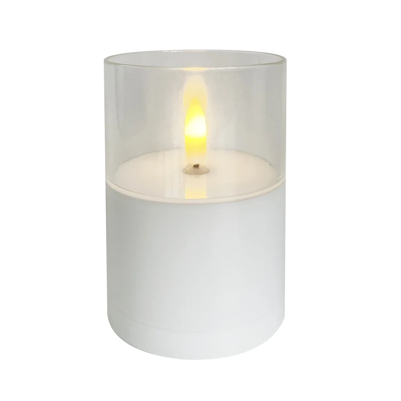 Glass cover electronic candle lamp glass bottle lampshade transparent candle holder dustproof and waterproof cover