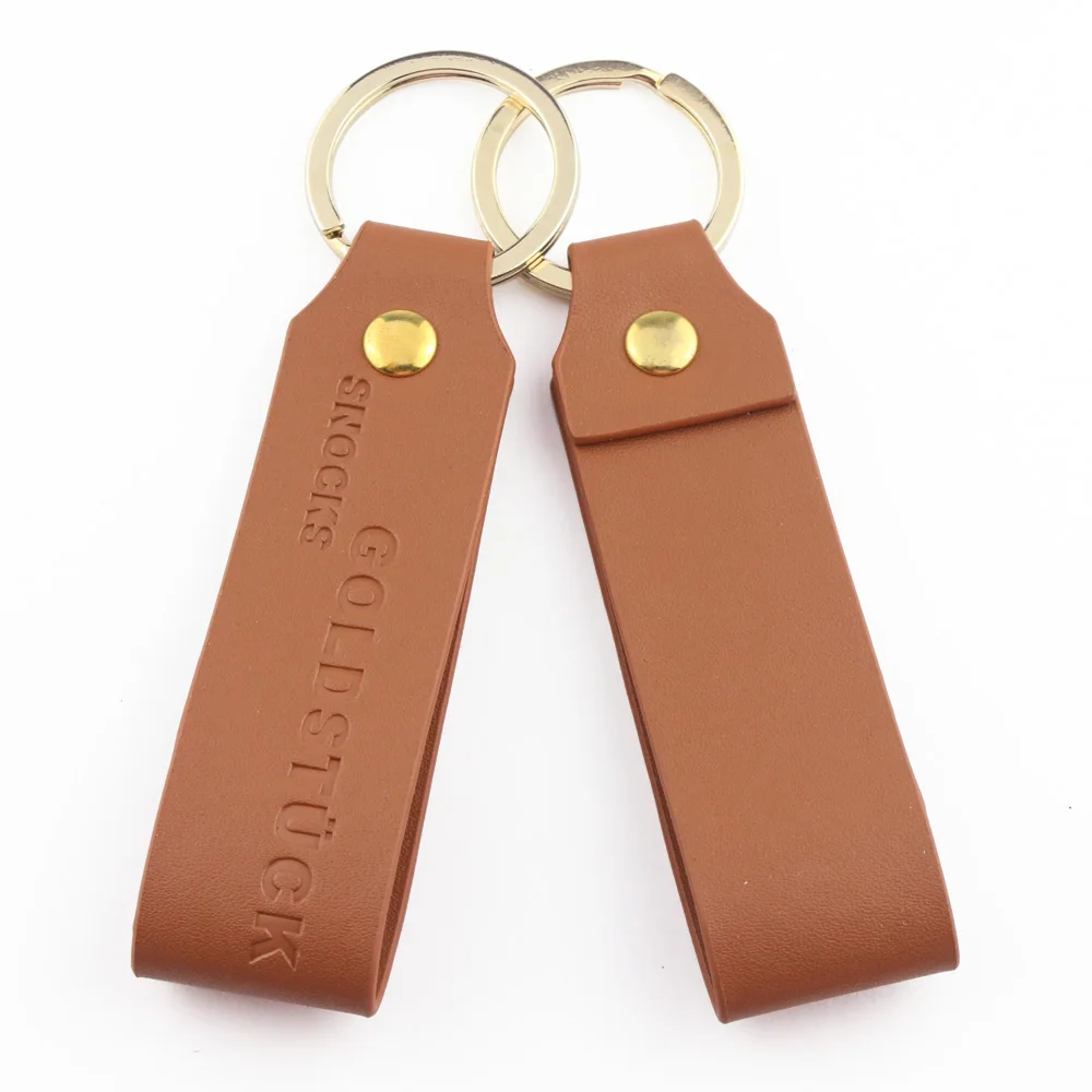 Personalized Logo Lanyard Name Metal Double Pvc Rubber Photo Leather Big Enamel Keychain Custom