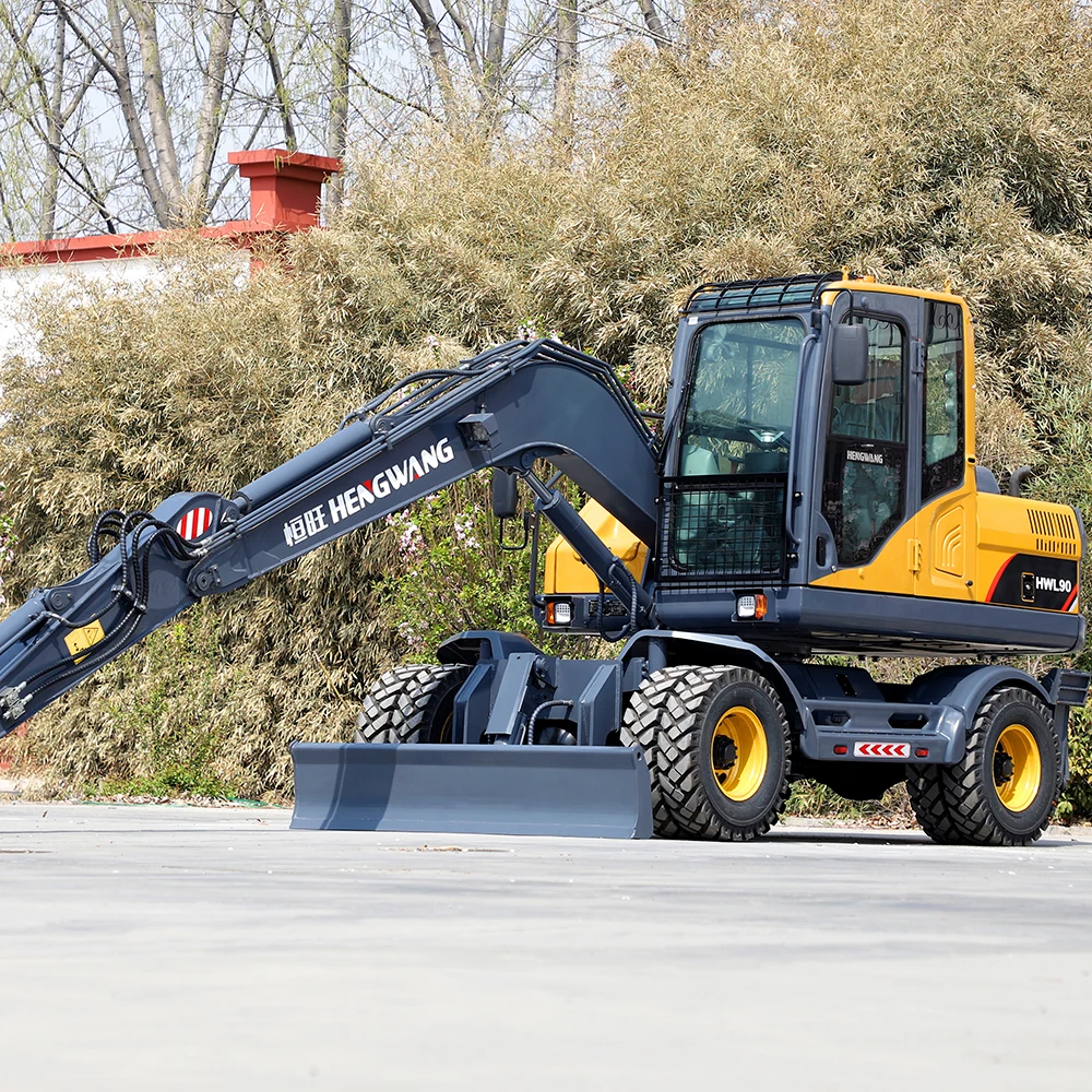 Бренд hengwang, 11 тонн, инженерный колесный экскаватор, 9 тонн, средний гидравлический ковшовый экскаватор