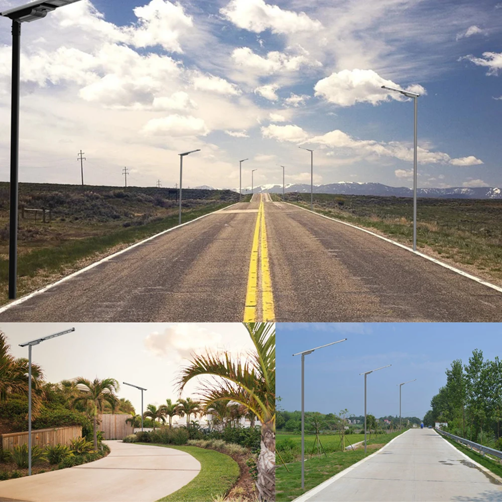 Integrated solar street light with adjustable bracket solar power street light