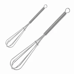Amazon Best Selling 10cm 12cm 14cm 16cm 18cm Metal Egg Whip Gold Color Mini Whisk With Fouet Inox
