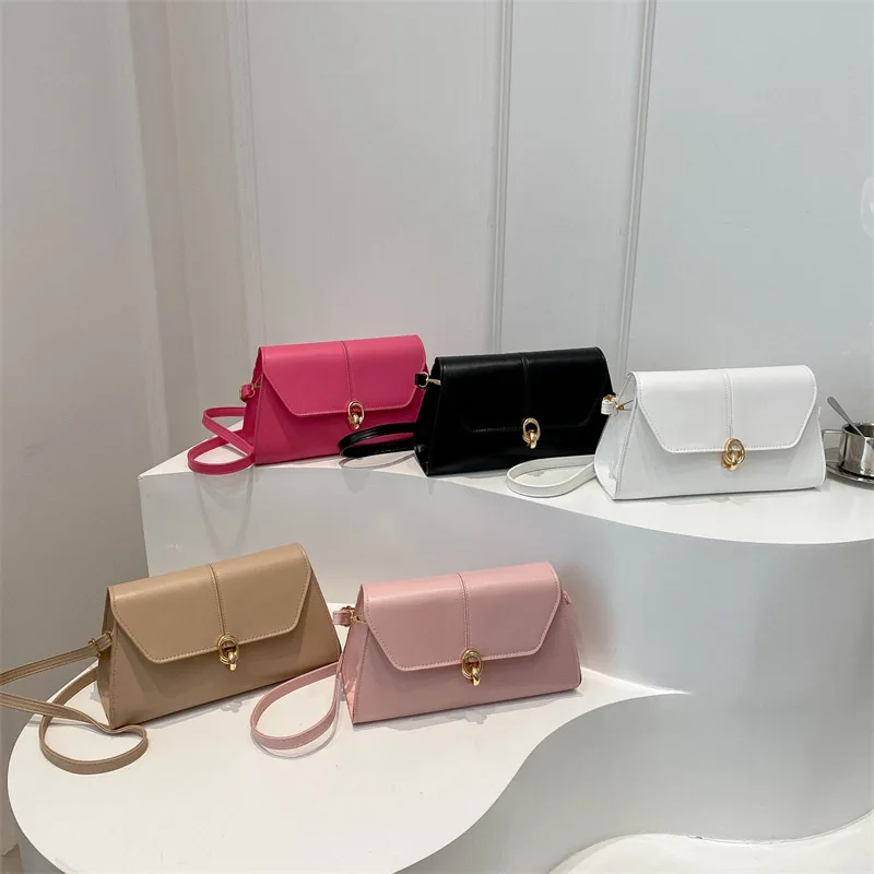 2024 Woman Bags Luxury Handbags Vintage PU Designer for Ladies Wholesale Fashion Square Shoulder Bag with Lock Decoration