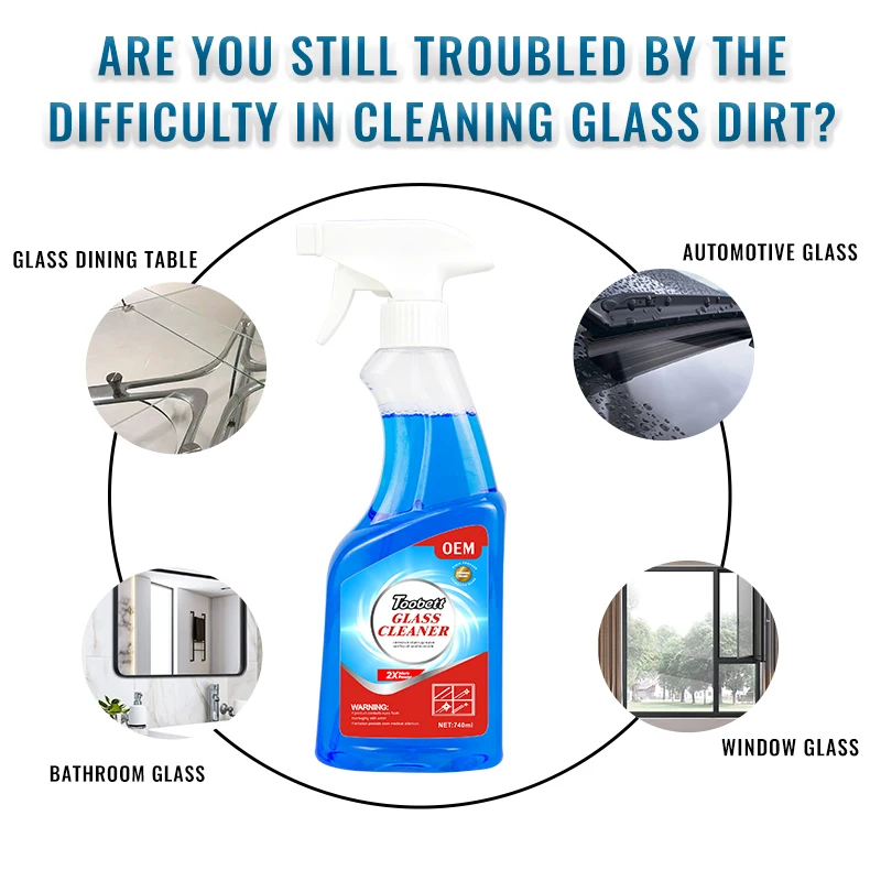 Glass Cleaner Removes Dirt & Grime, Leaves No Residue 740ml