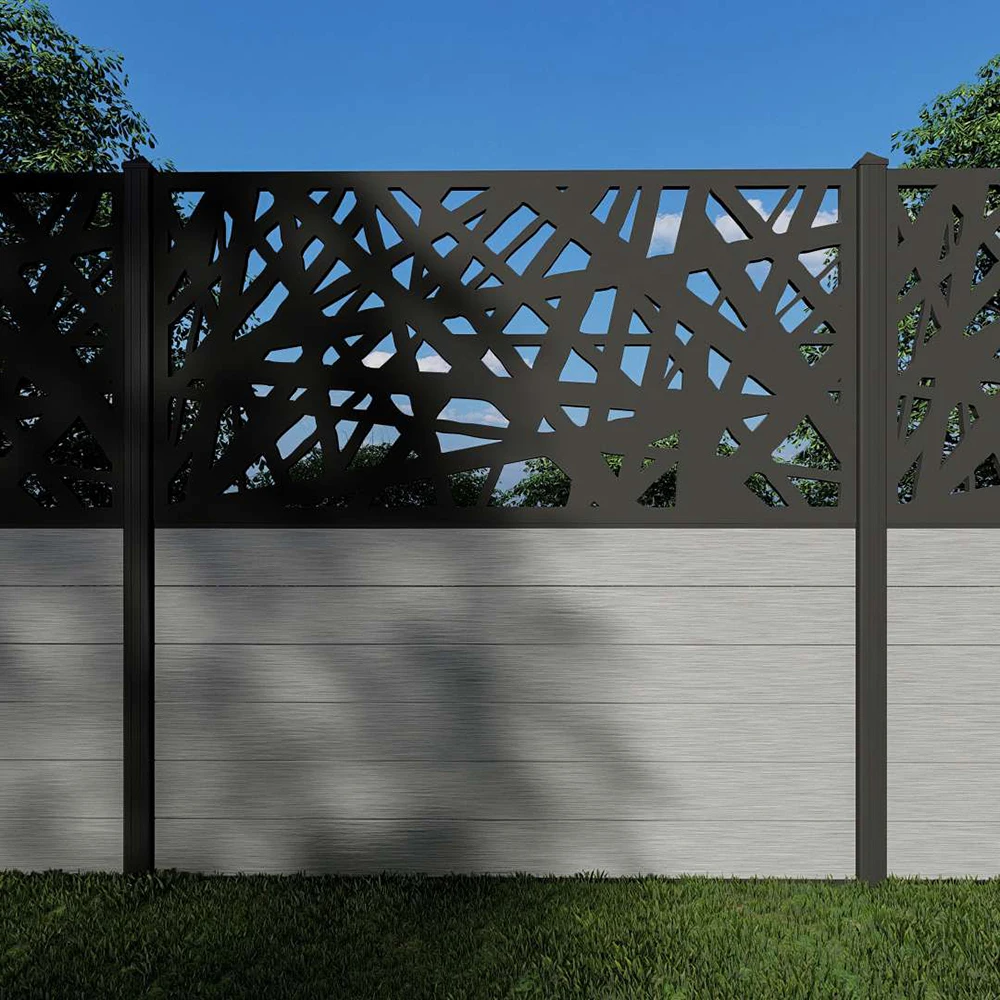 Easy Installation Durable Weather Resistant Anti-Uv Waterproof Privacy Diy Composite Fence