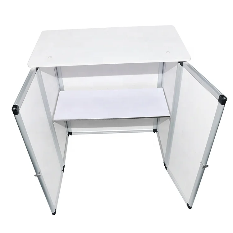 Aluminum Frame Exhibition Trade Fair Promotion Pop Up Counter, Promotion Booth Table