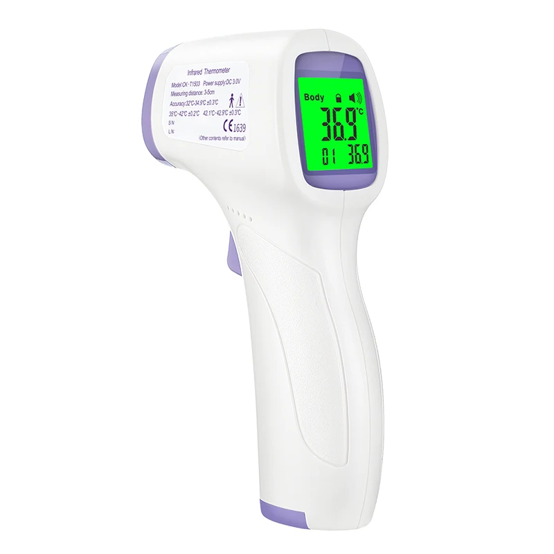CE Approved Digital IR Medical Contactless Temperature Thermometer Manufacturer Infrared Smart Baby Adult Thermometer