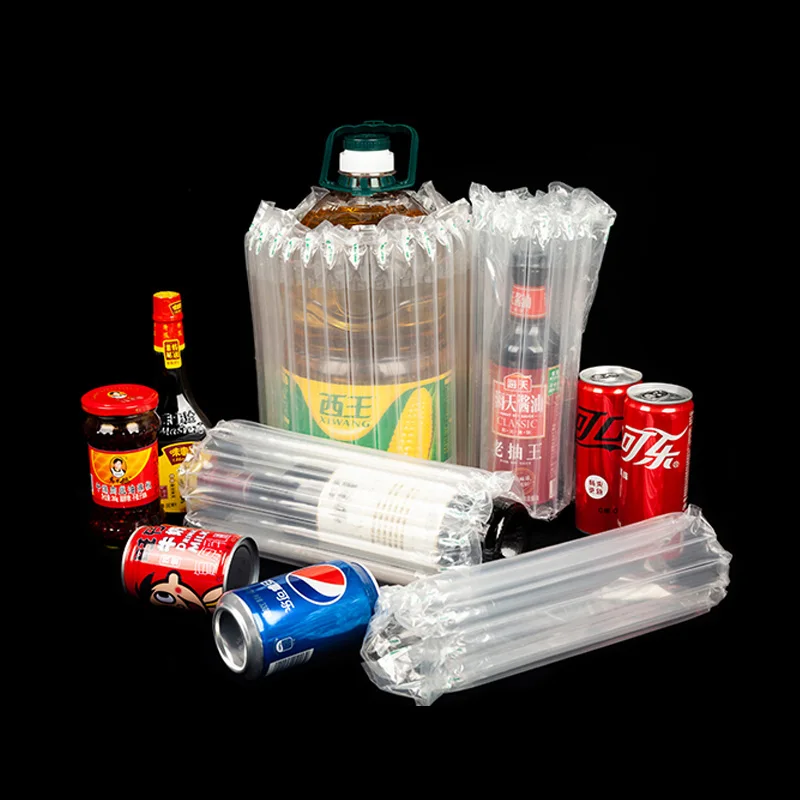 Оптовая продажа Противоударная прозрачная упаковочная сумка надувная 750 мл воздушная Колонка для красного вина