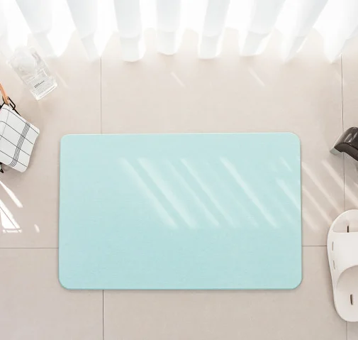 High quality  fast drying carving  diatom earth bath mat for bathroom