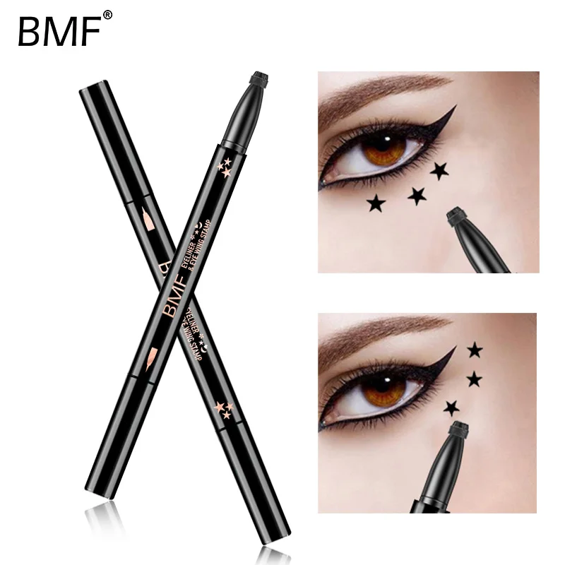 OEM двойная подводка для глаз Stempel водонепроницаемая с крыльями долговечная быстросохнущая ручка-штамп в форме сердца