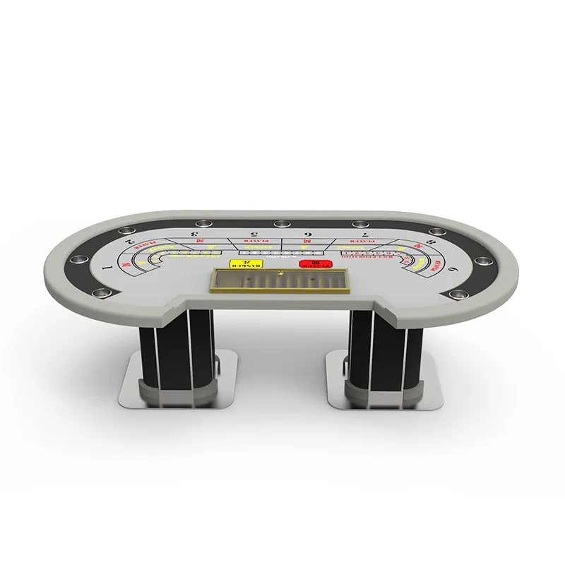 YH Various Styles Rectangle Legs Stainless Pedal Baccarat Table For Casino Entertainment