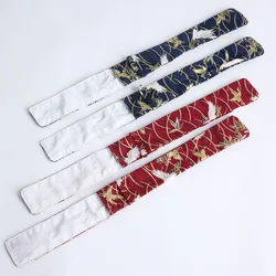 wholesale small custom gift cotton muslin silk cloth Button Closure chopstick bag