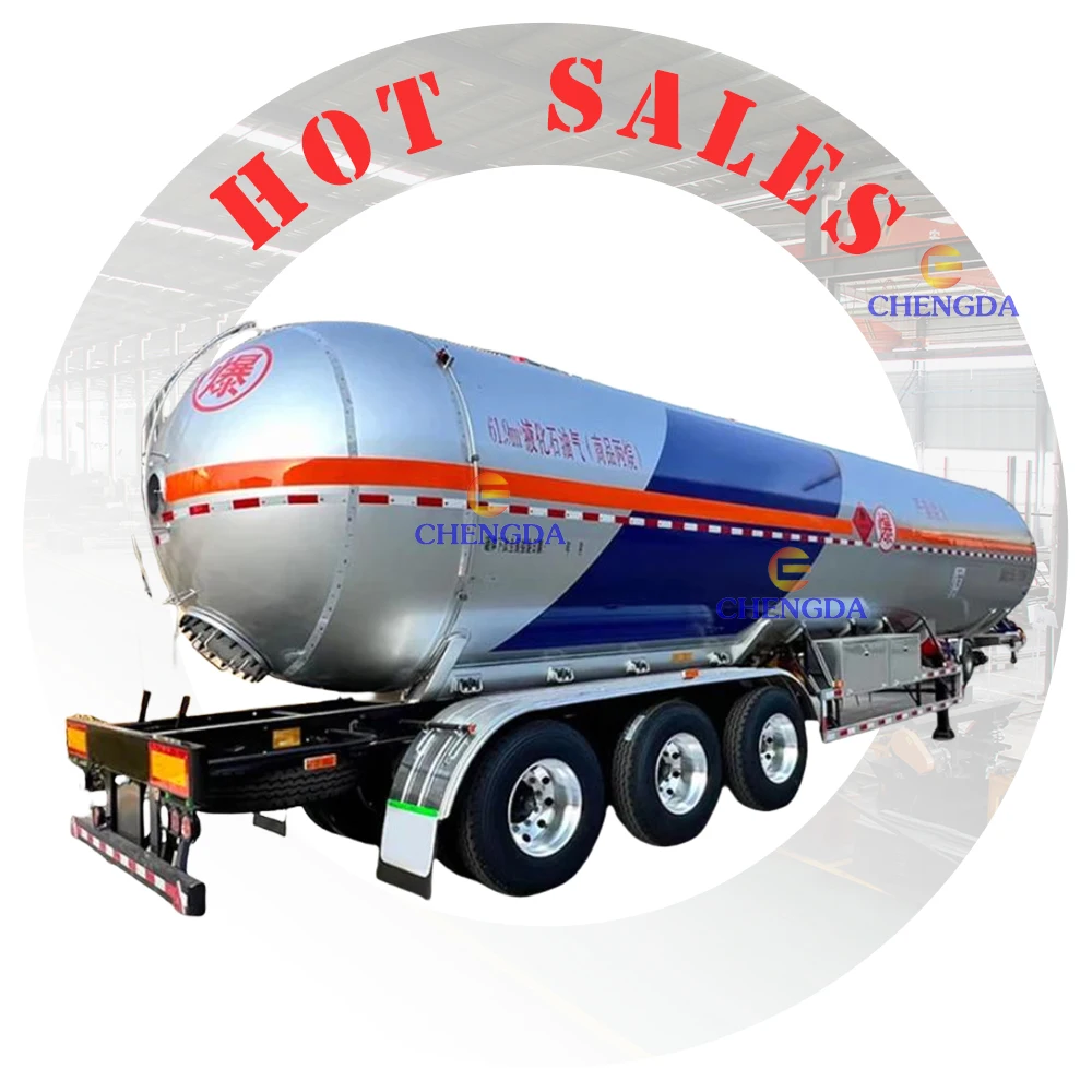 New Used 3 Axles 50 55 60 70 cbm Transport Liquefied Petroleum Gas LPG Tank Tanker Semi Trailer Trailers For Sale