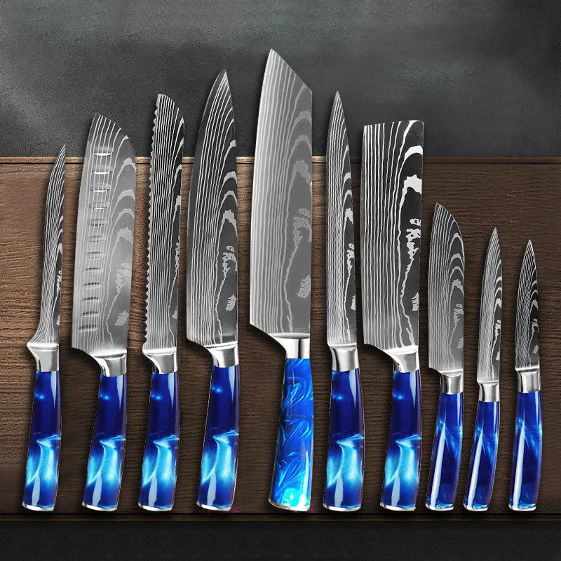 Кухонный многоцелевой набор ножей из нержавеющей стали с полимерной ручкой острый подходит для дома
