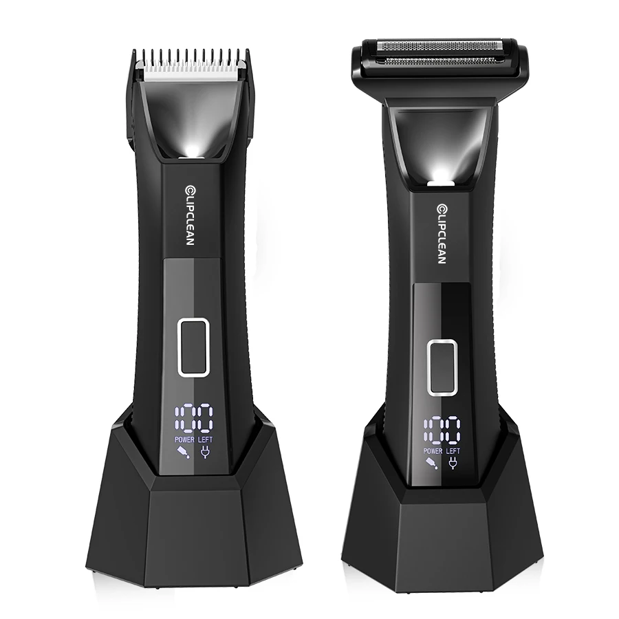 2 in 1 Electric Shaver Body Hair Clipper  double head shaver private pubic hair Groin trimmer