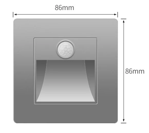 Foot wall lamp 86 type embedded human body sensing foot light stair step sensing light corridor lighting